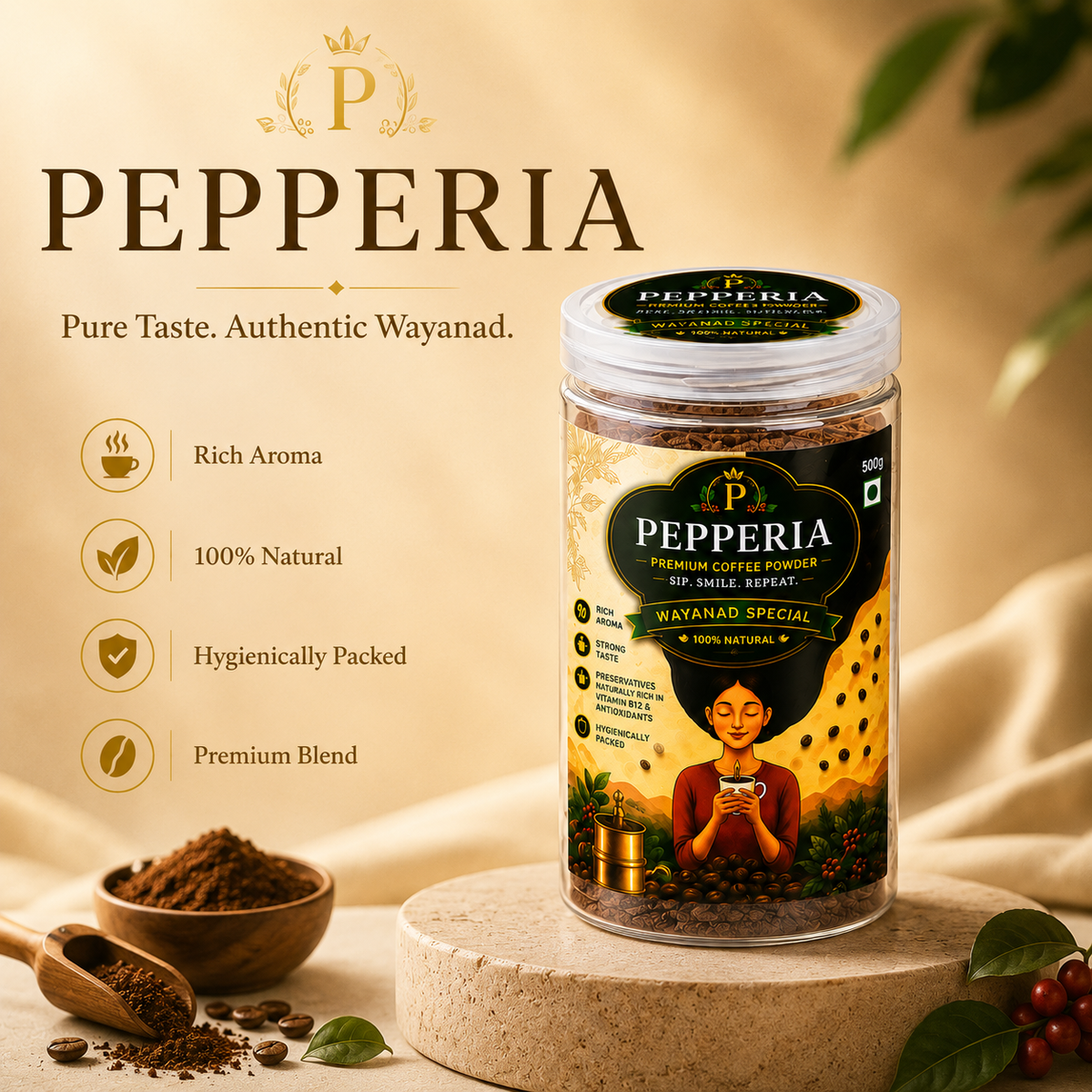 Pepperia Wayanad Special Premium Coffee Powder